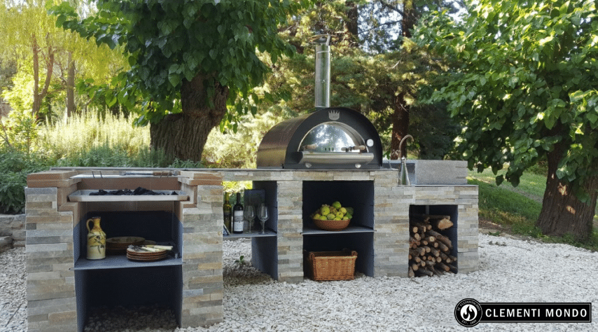 Hout oven buiten Clementi Mondo